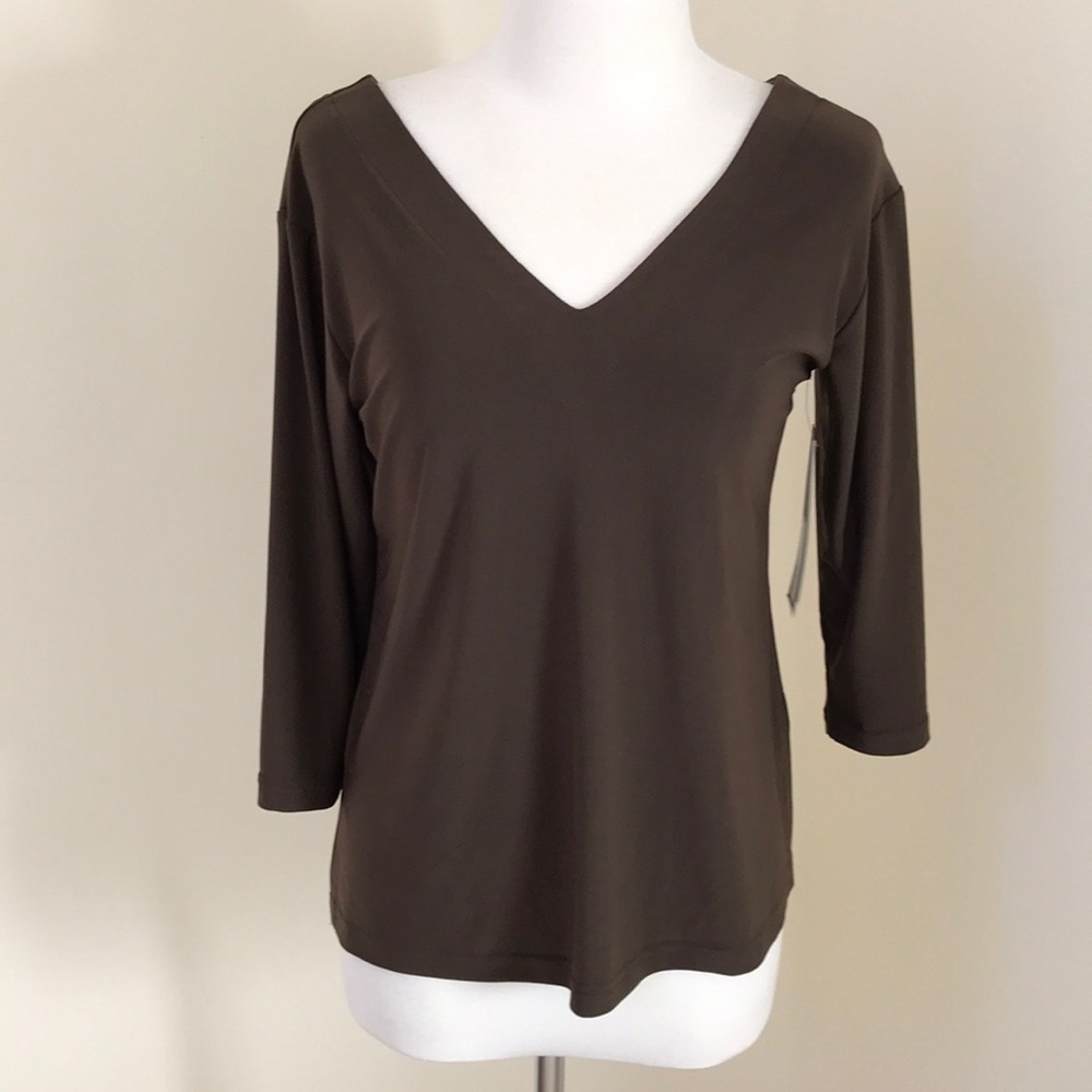 NWT! SYMPLI Size 6 cappuccino cocktail T Relax Top